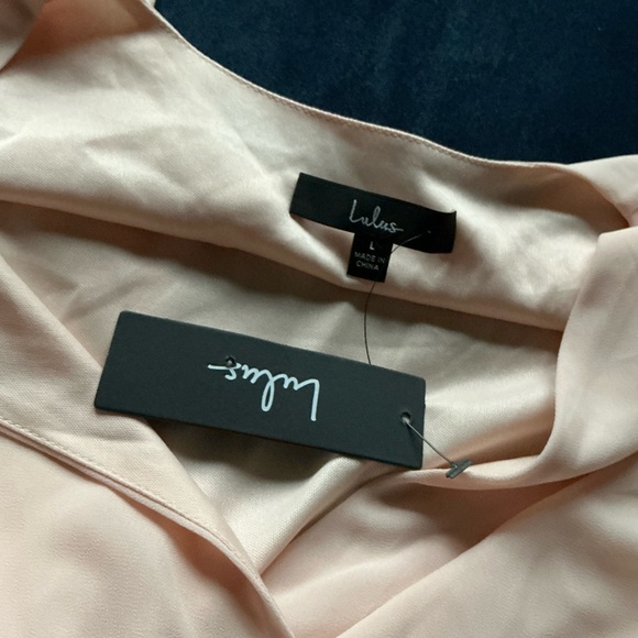 NWT LULU’S Wondrous Water Lilies Blush Pink Maxi Dress - Picture 3 of 5